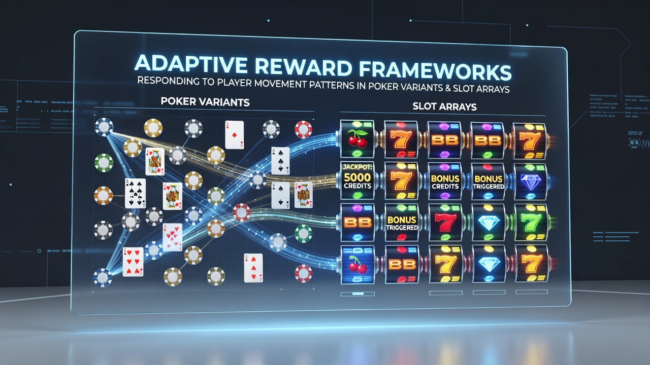 Slot array monitoring and reward adaptation based on real-time player movement data