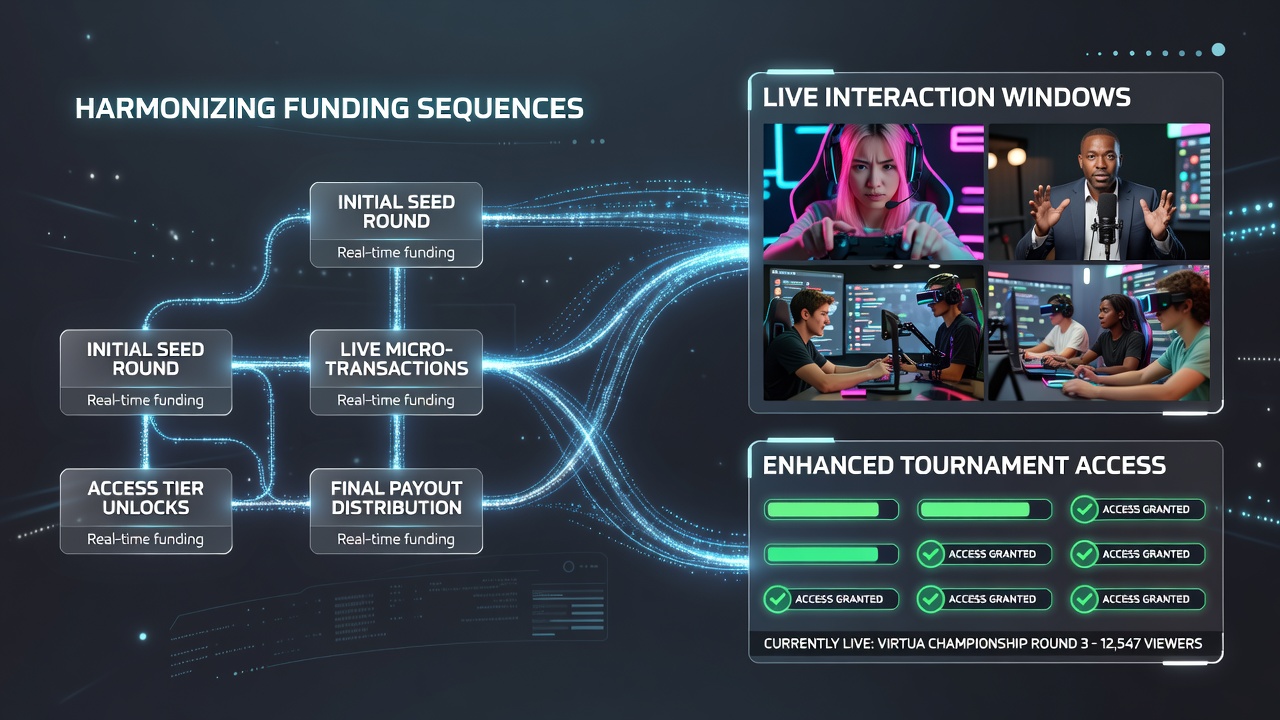 Mobile screen displaying live tournament countdown alongside instant funding confirmation
