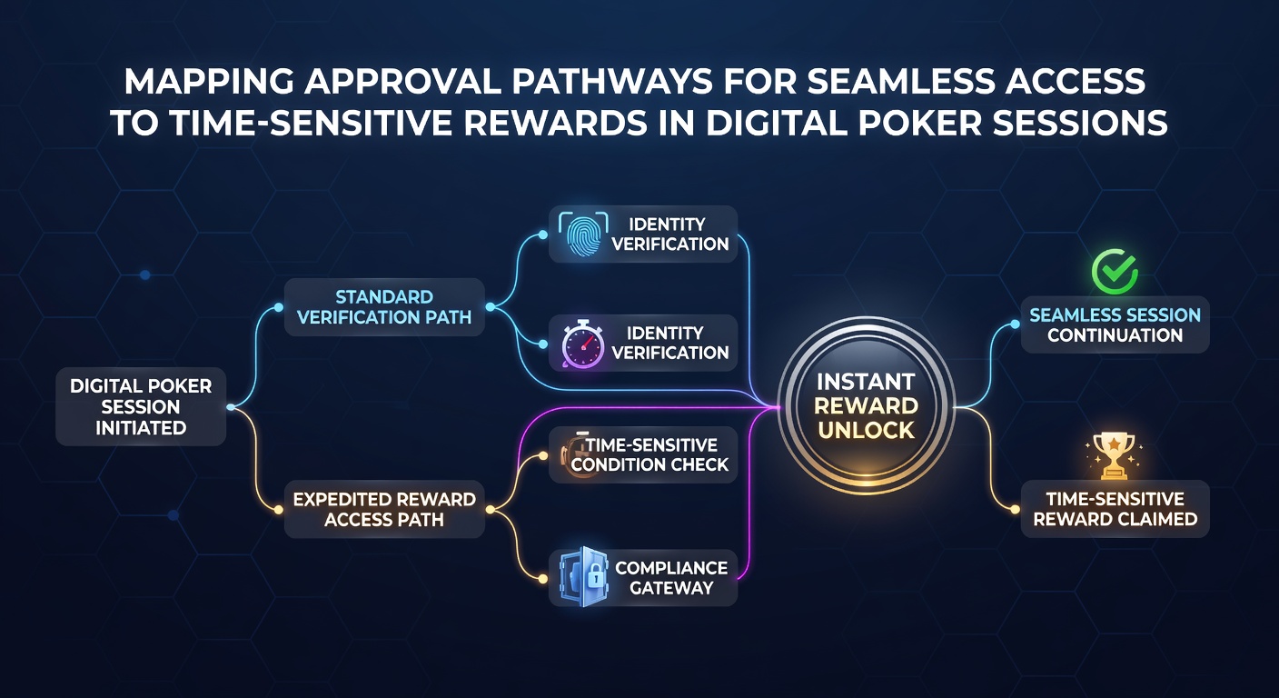 Flowchart illustrating mapped approval steps for time-sensitive slot and poker rewards
