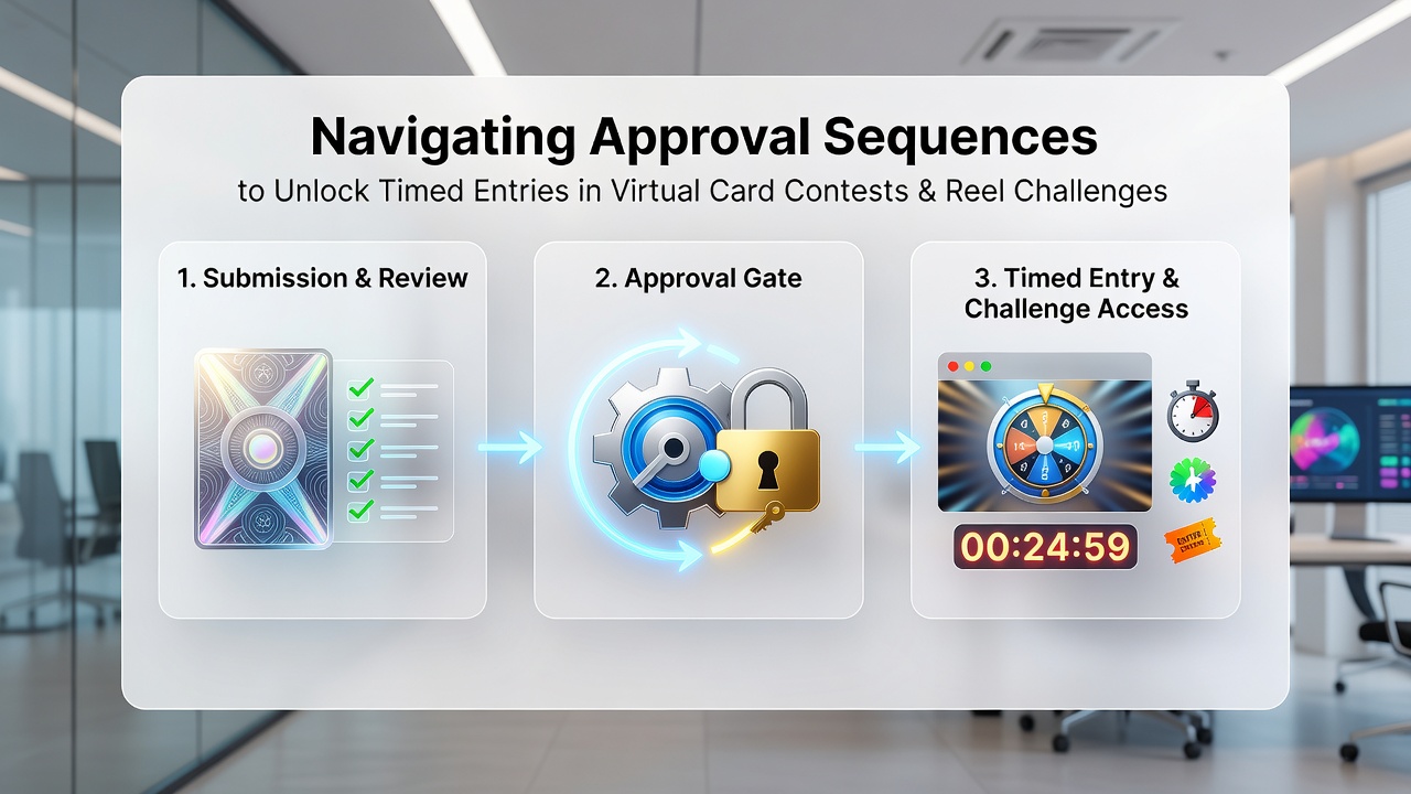 Navigating timed entries in card and reel challenges
