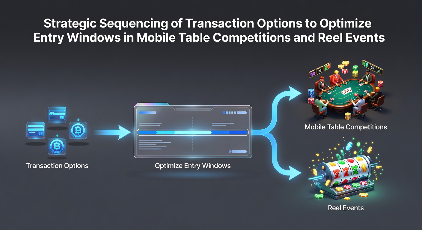 Mobile gaming interface showing transaction options and tournament entry timing