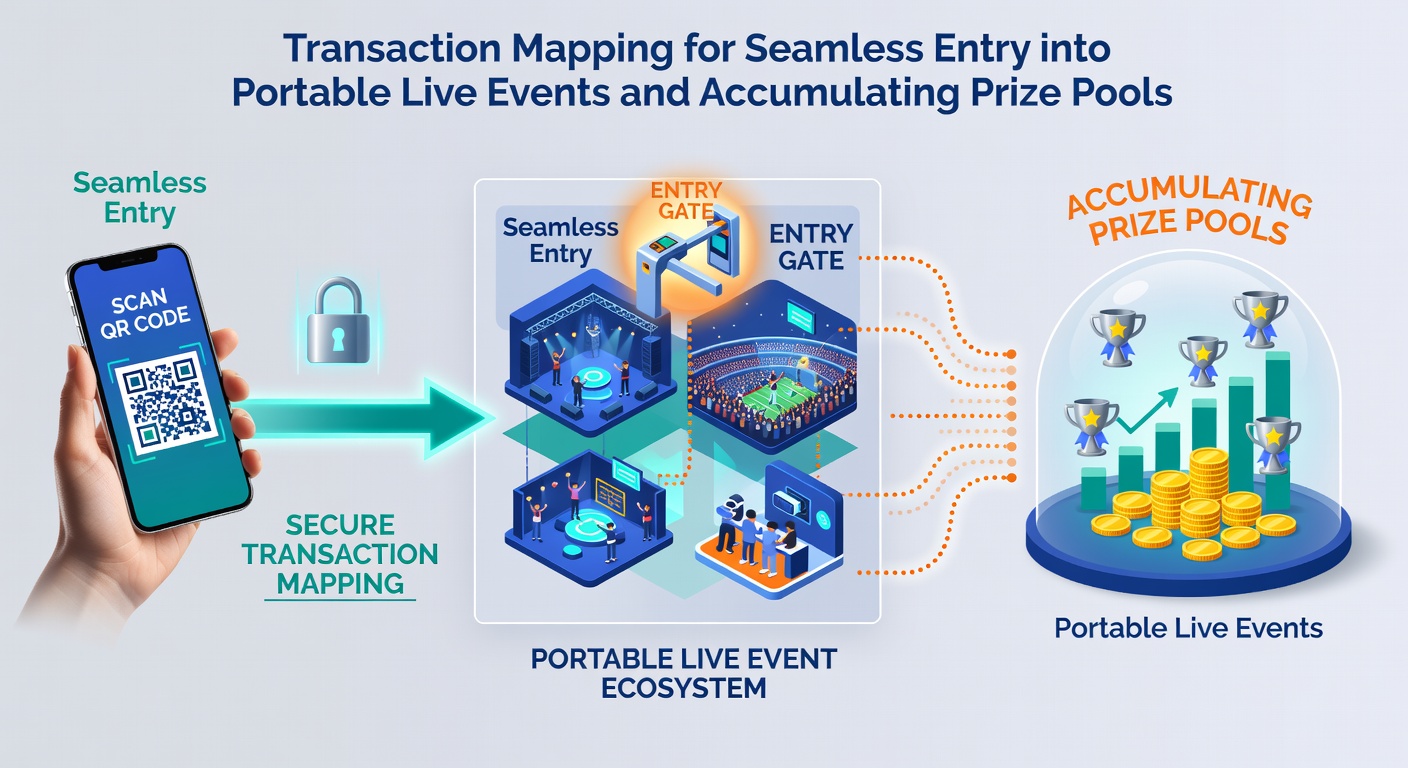 Mobile interface displaying real-time prize pool updates linked to transaction mapping sequences
