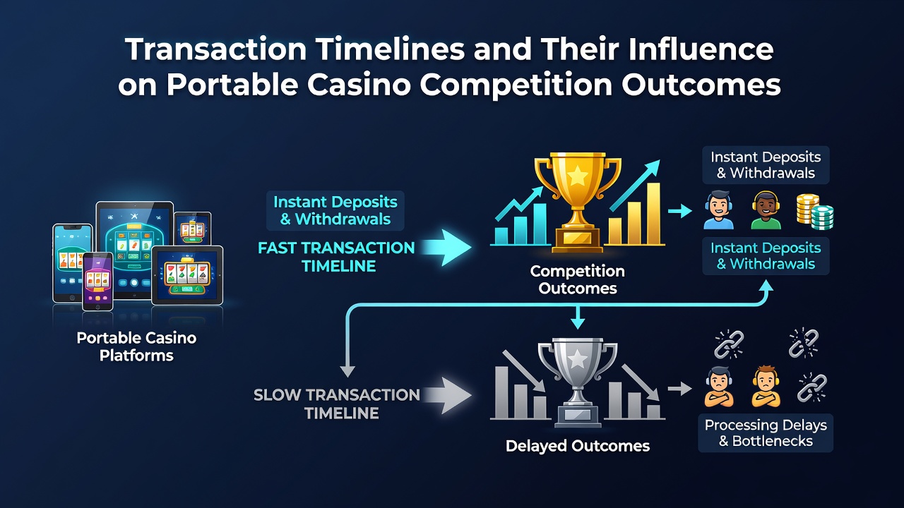 Timeline graphic showing deposit approval stages and their impact on mobile tournament participation windows