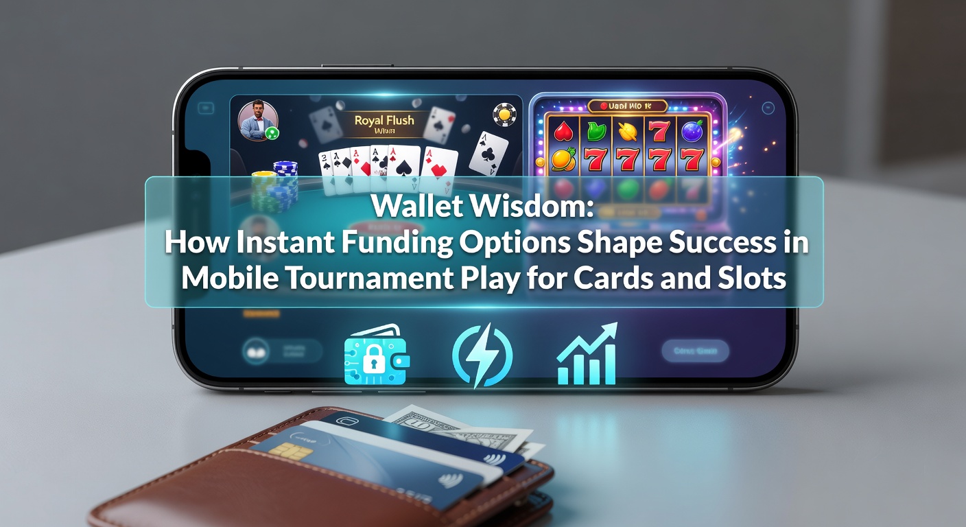 Smartphone screen displaying instant funding options during a mobile poker tournament session